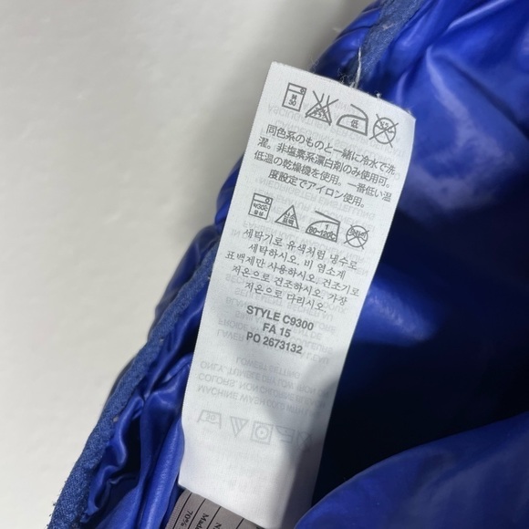 J Crew Shiny Quilted Field Puffer Down Vest C9300 Blue XS P636 - Picture 8 of 9